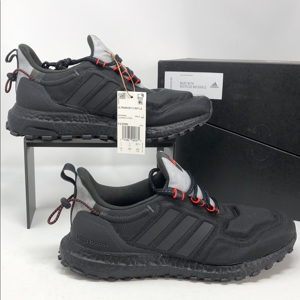 Adidas Men’s Ultraboost C.Rdy Lab Black Solar Red FZ3990 Running Shoes -Size 7.5